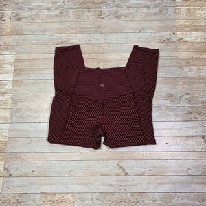 Athleta Salutation Stash Pocket II 7/8 Tight Leggings Cropped Pockets Size M